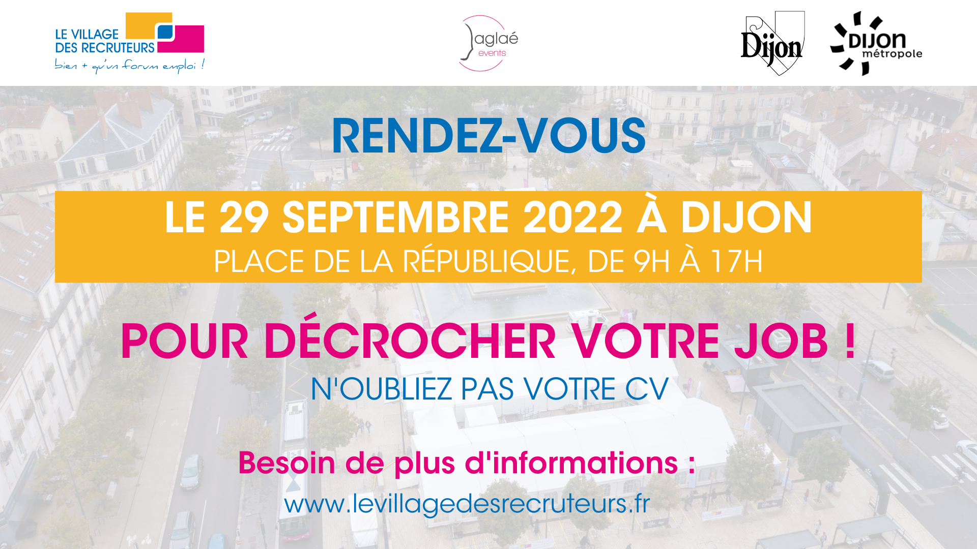 Le village des recruteurs le 29 septembre à Dijon