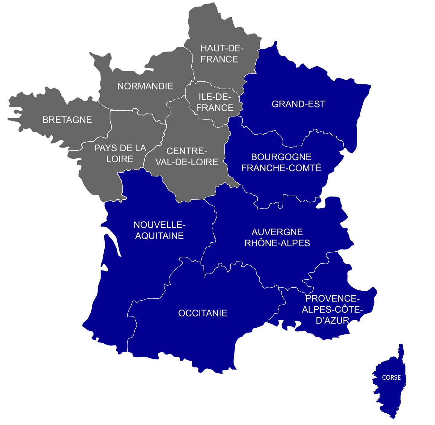 Carte des CEP en France